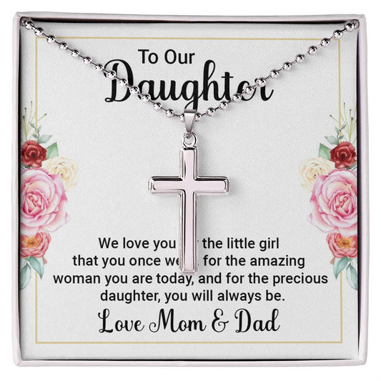 Always Love You - Cross Necklace Gift to Daughter