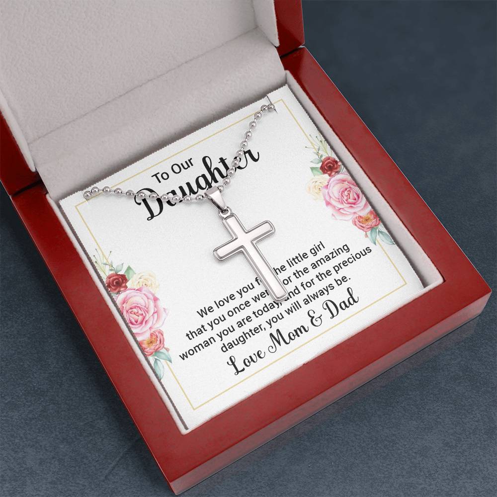 Always Love You - Cross Necklace Gift to Daughter