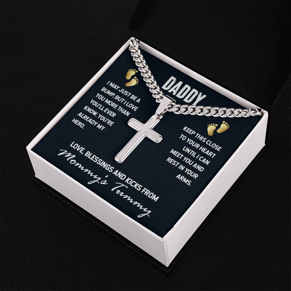 Steel Cross Necklace to Dad