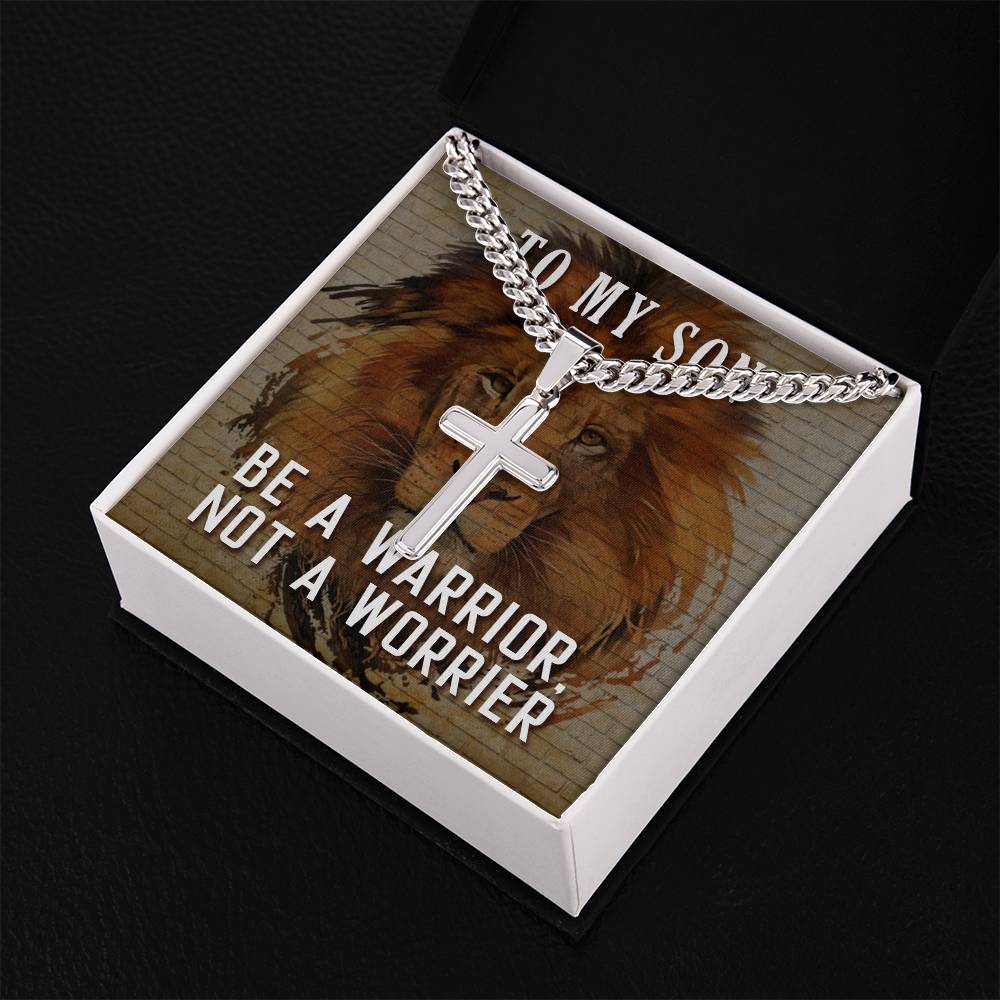 Steel Cross Necklace to Son