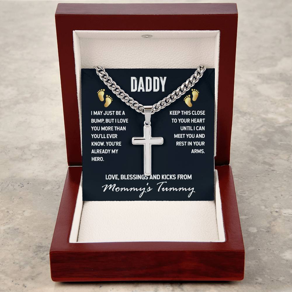 Steel Cross Necklace to Dad