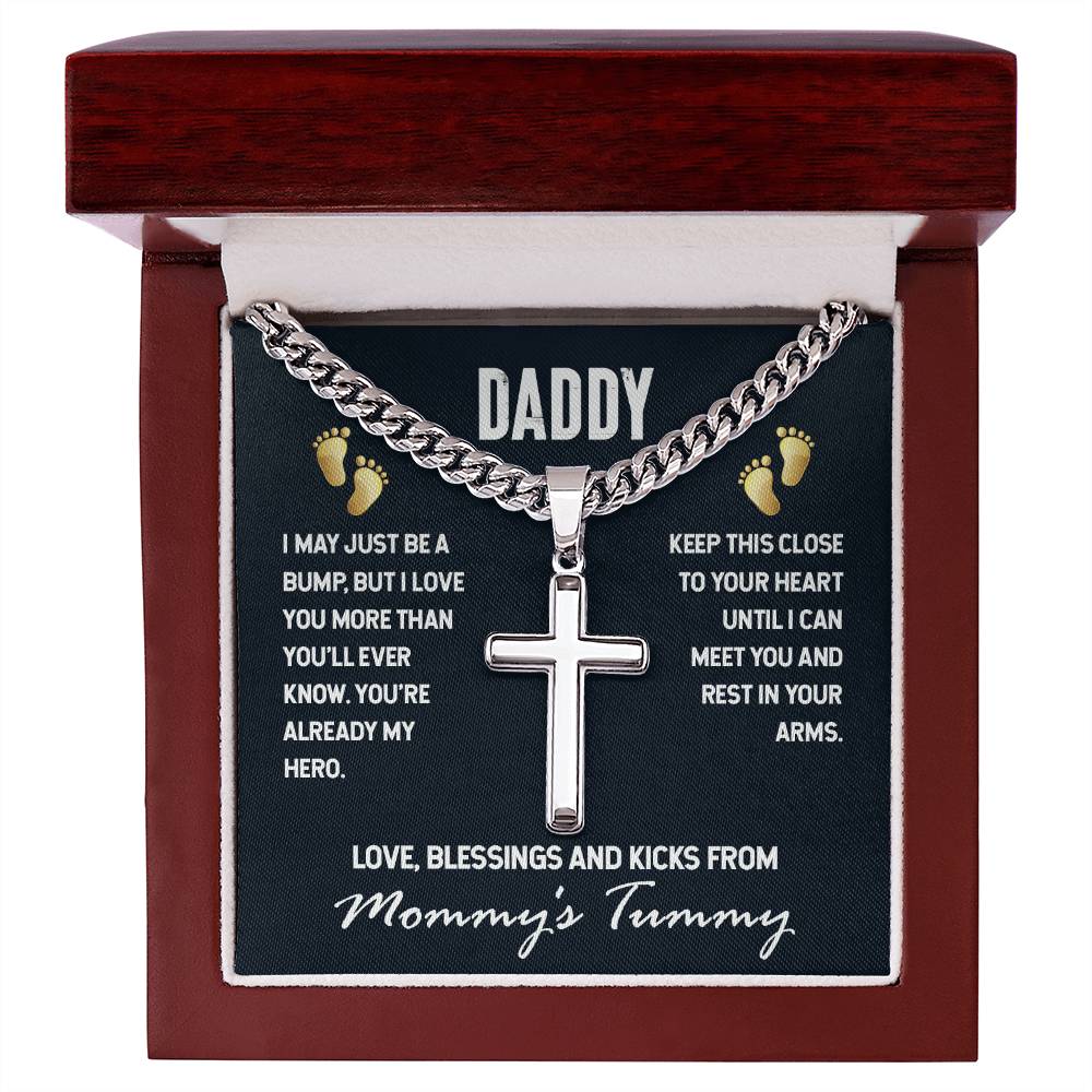 Steel Cross Necklace to Dad