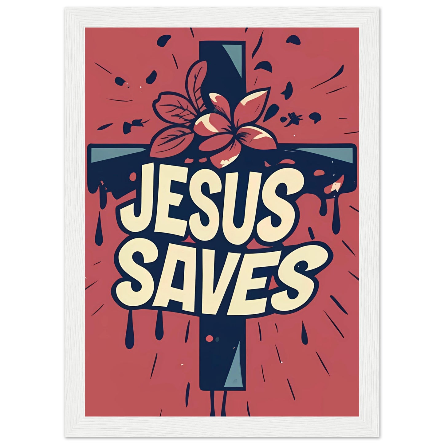 Jesus Saves Framed Poster