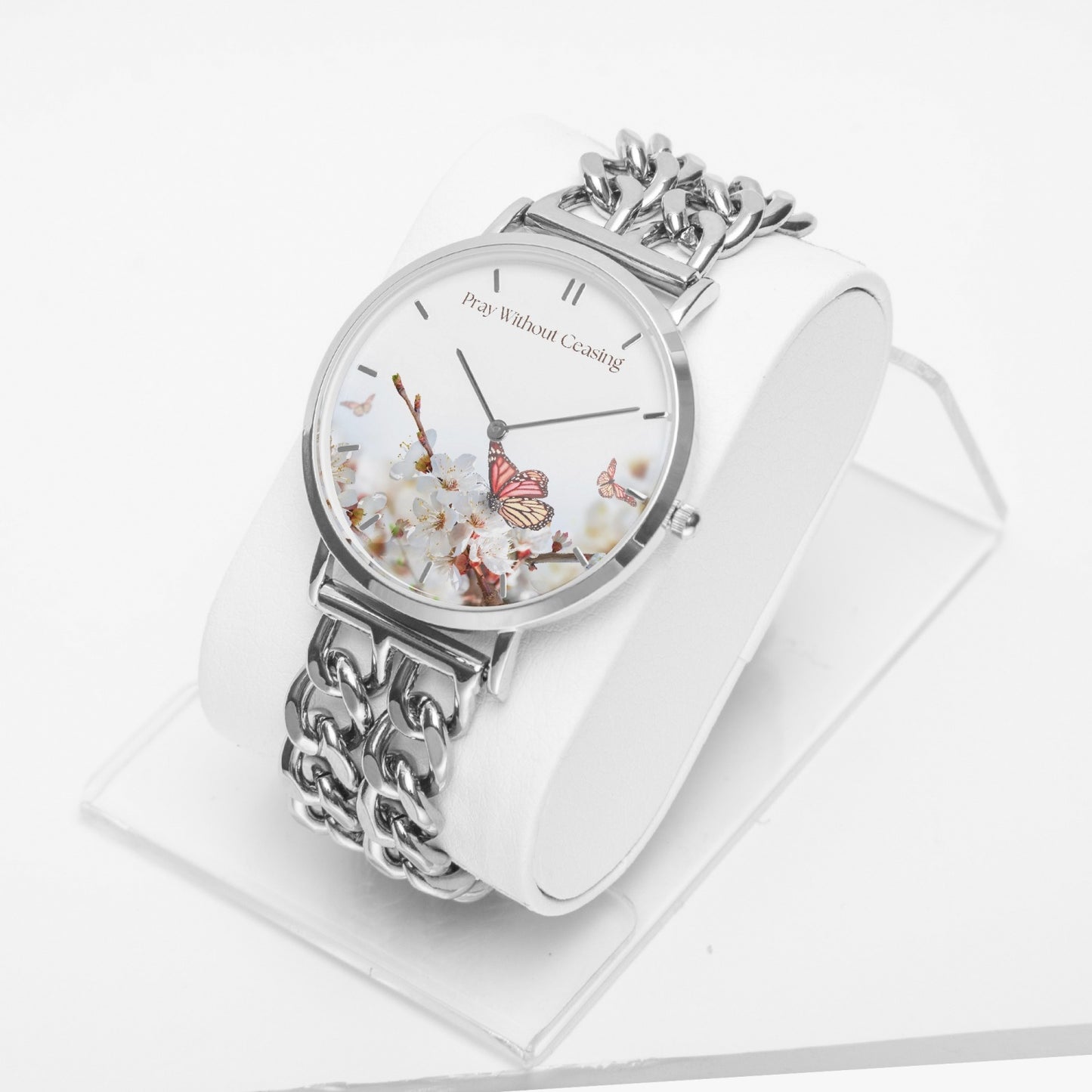 Pray Without Ceasing Hollow Out Strap Quartz Watch