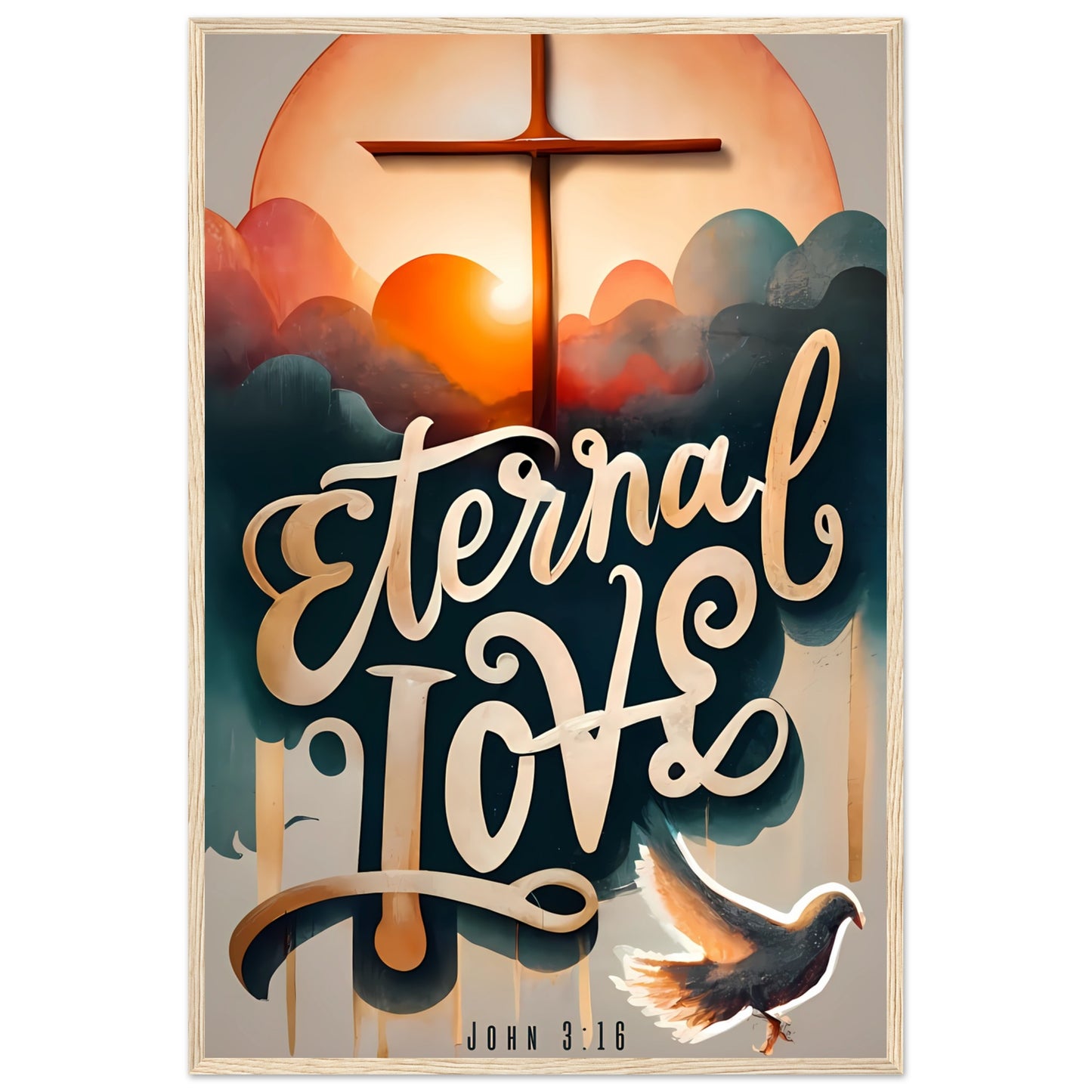 Eternal Love John 3:16 Framed Print