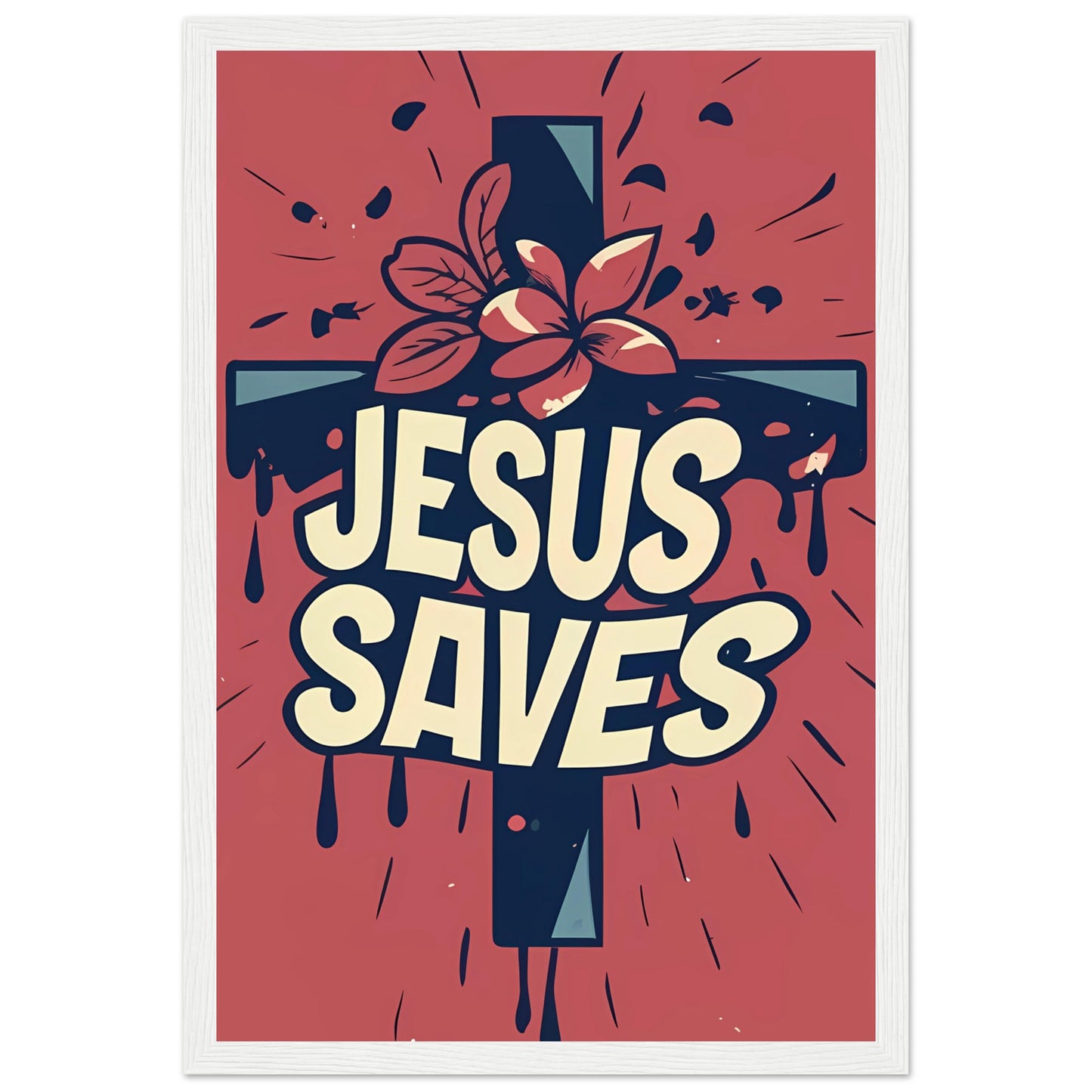 Jesus Saves Framed Poster