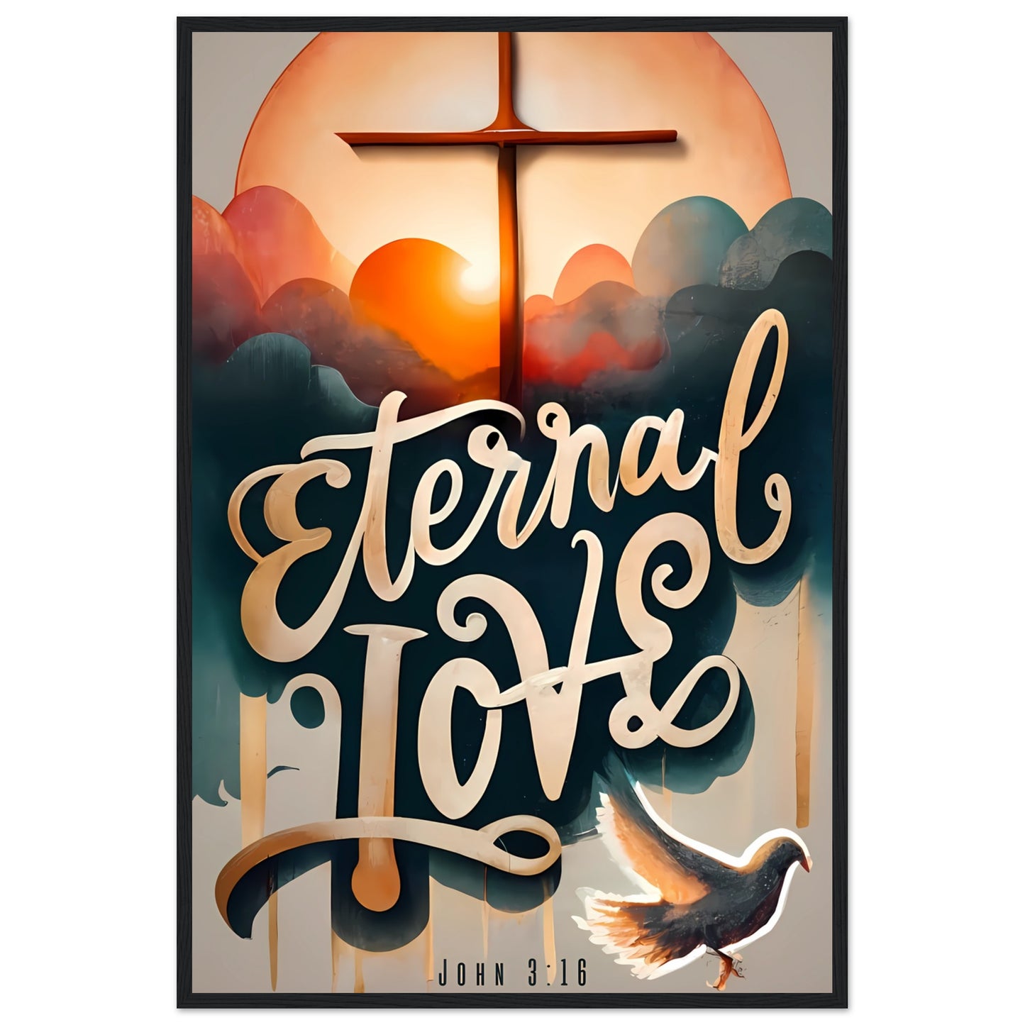 Eternal Love John 3:16 Framed Print