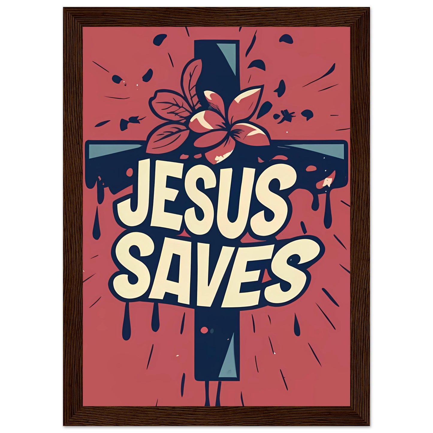 Jesus Saves Framed Poster