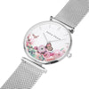 Romantic Spring Garden Silver Mesh